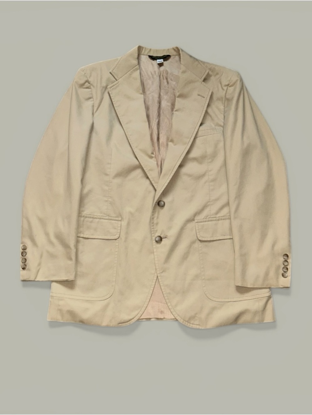 Vintage 90s LL Bean Jacket Mens Large 42 Cotton Blazer Khaki Safari Field Travel